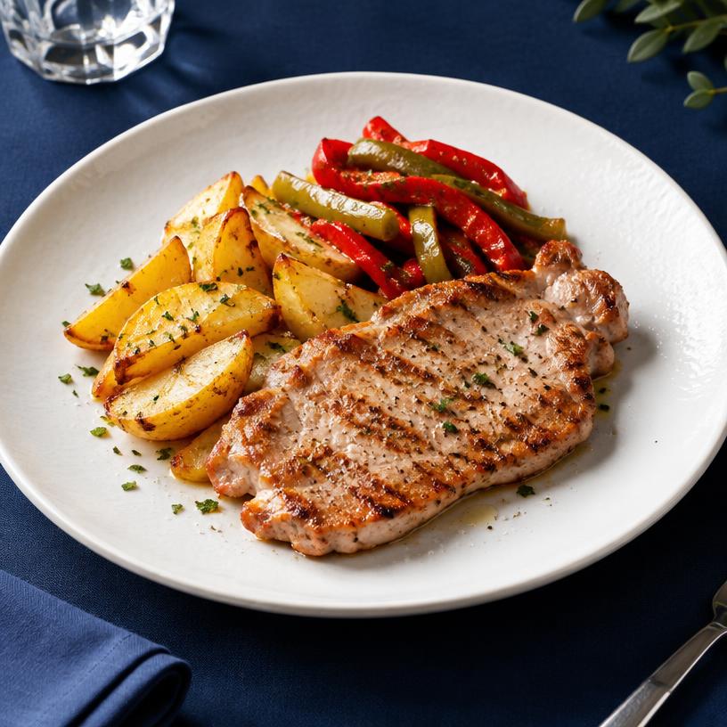 Lomo, Con patatas y pimientos