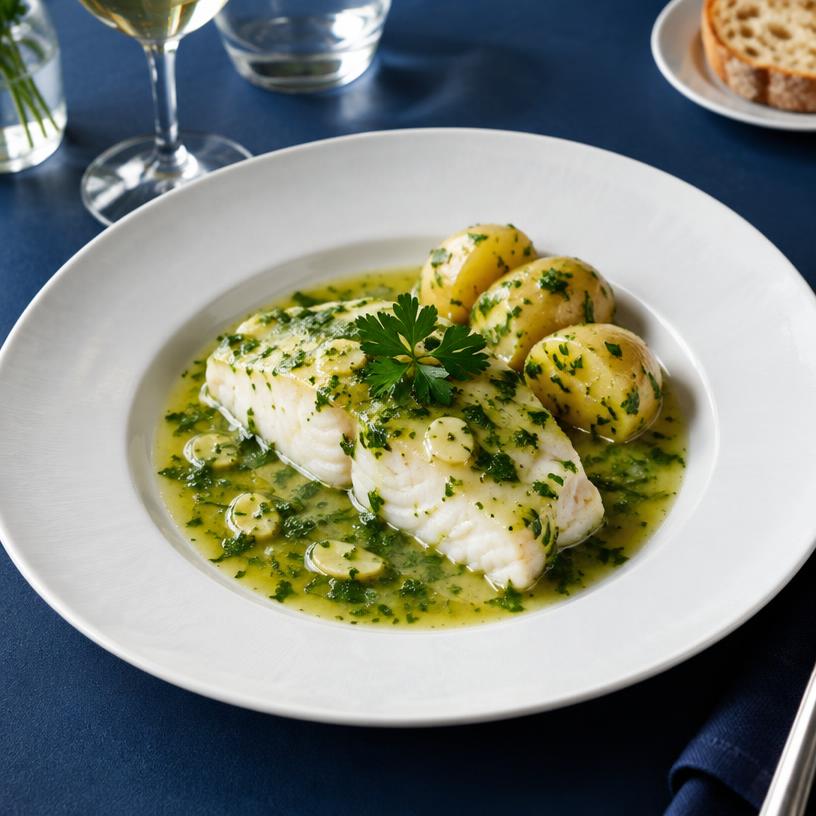 Merluza, En salsa verde