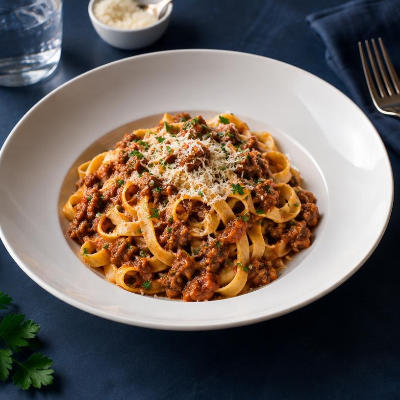 Pasta boloñesa, Salsa tradicional de carne
