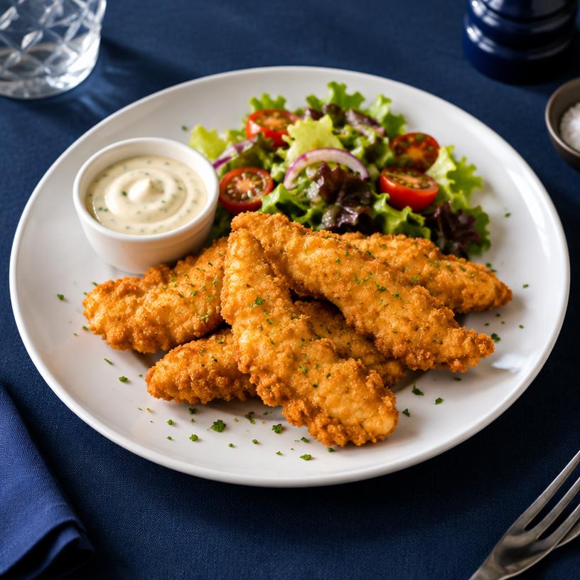 Solomillos de pollo, Rebozados